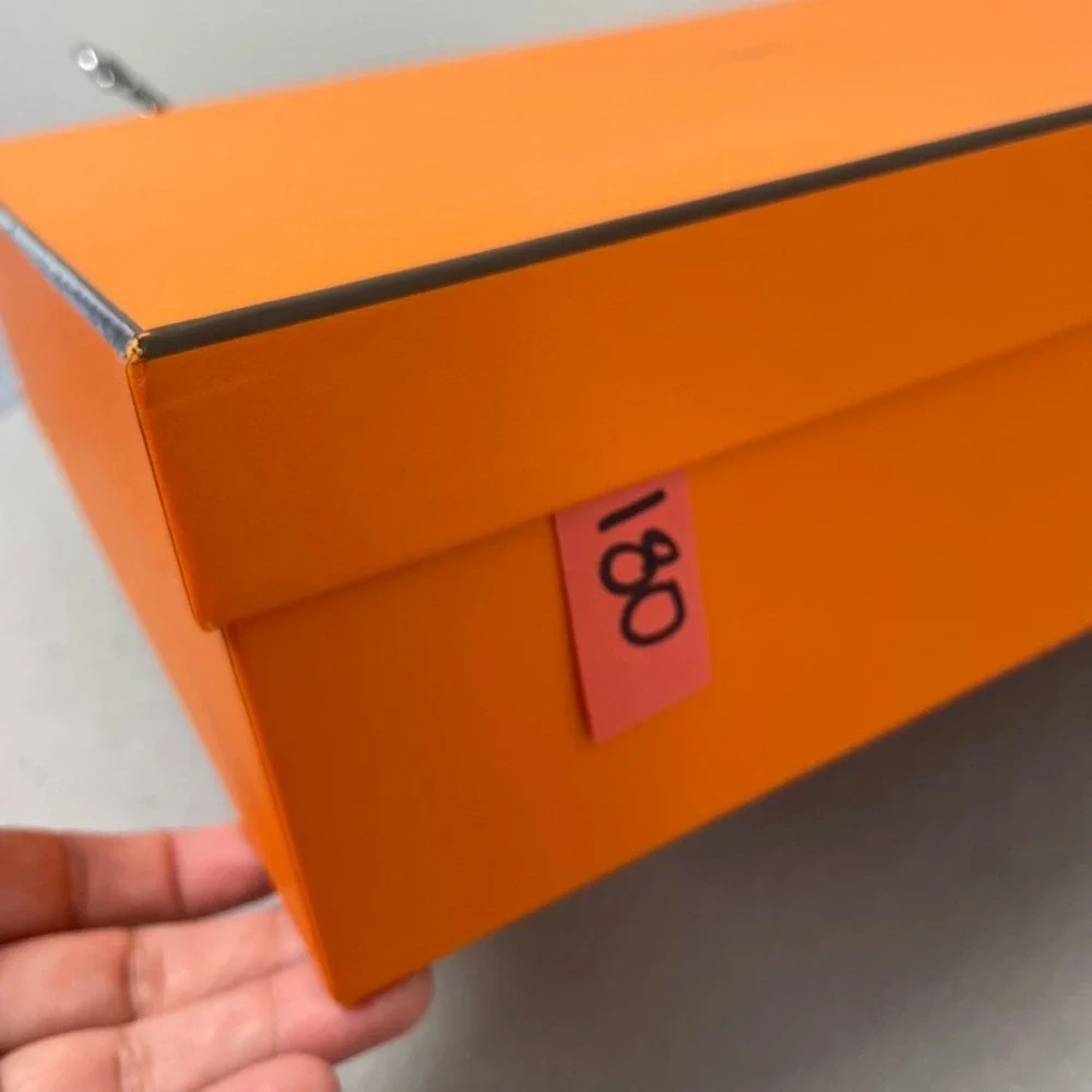 Hermes Large Storage Box Orange Authentic With Care Booklets 17.75x14.5x4